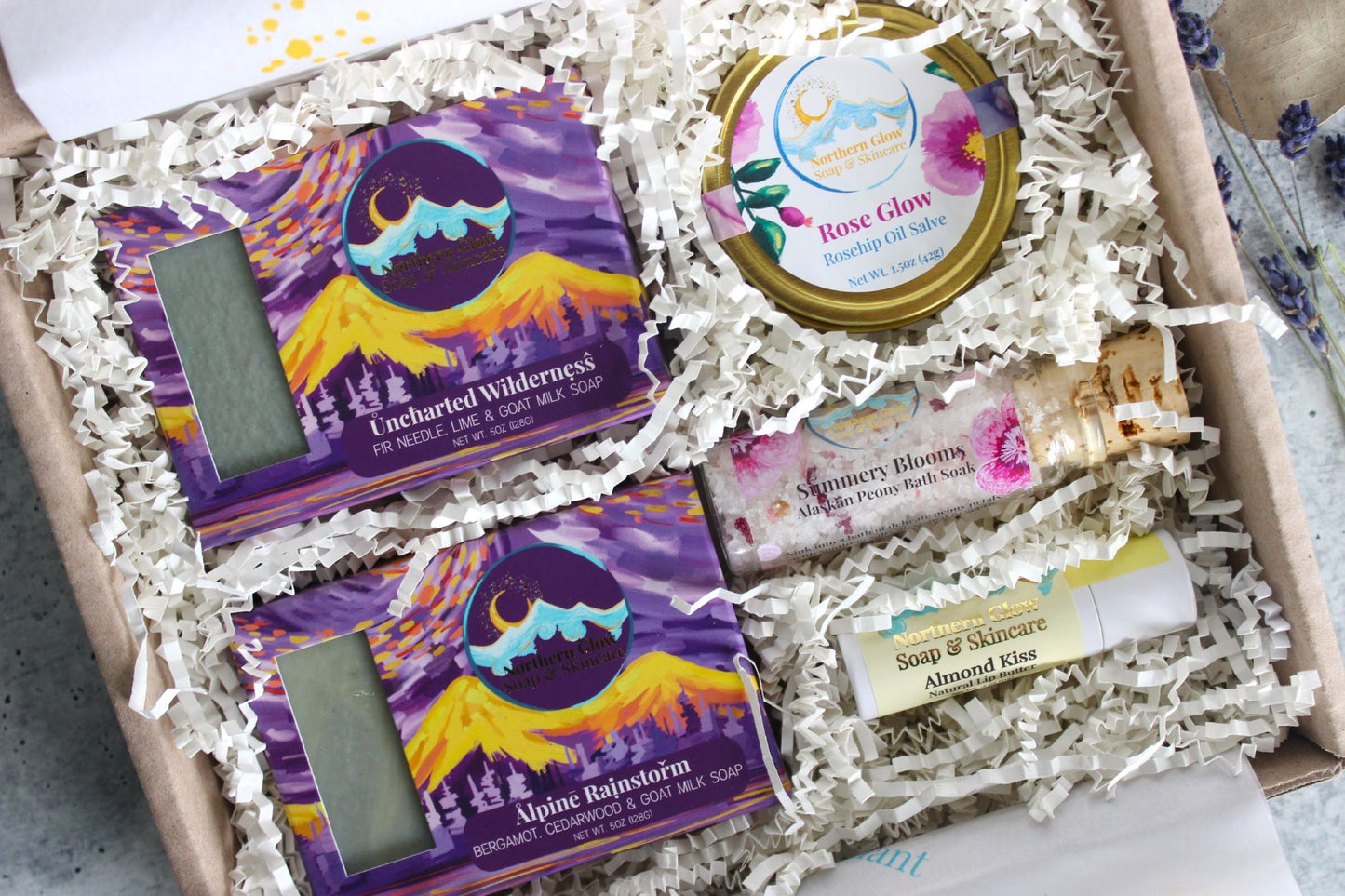 Self Care Gift Basket | Soap Gift Box | Northern Glow Soap & Skincare