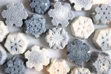 Load image into Gallery viewer, Alaskan Saltwater Soap in snowflake shapes.
