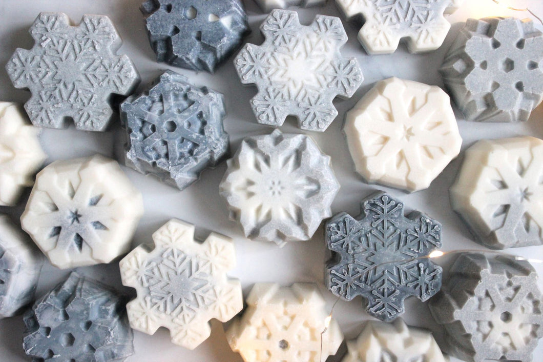 Alsakan Saltwater Soap in snowflake shapes.